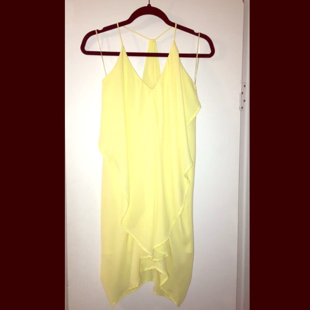 Hyfve yellow racer back mini dress